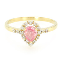 Padparadscha-Saphir-Silberring