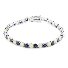 Edelstein-Silberarmband