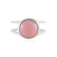 Pinkfarbener Opal-Silberring