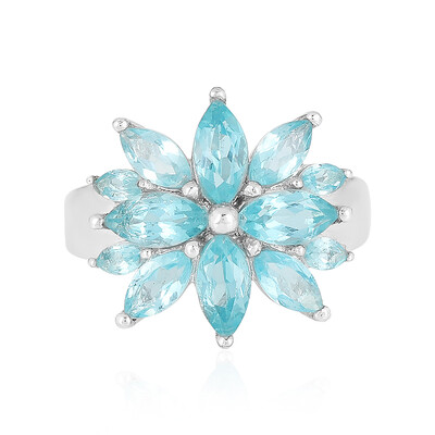 Blauer Apatit-Silberring
