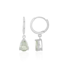 Grüner Amethyst-Silberohrringe