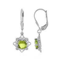 Peridot-Silberohrringe
