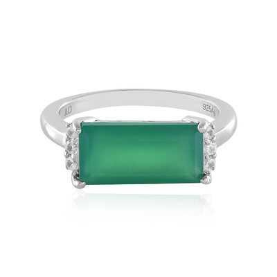 Grüner Onyx-Silberring