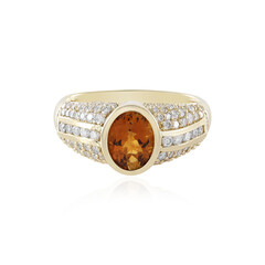 Brasilianischer Oranger Turmalin-Goldring (de Melo)