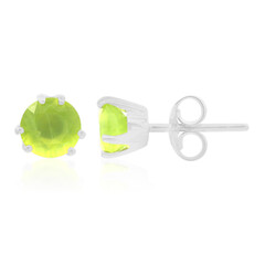 Brasilianischer Grüner Opal-Silberohrringe