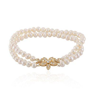 Süßwasserzuchtperlen-Silberarmband