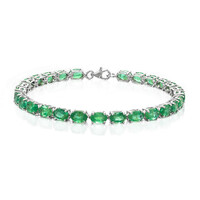 Sambia-Smaragd-Silberarmband