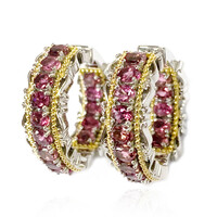 Pinkfarbener Turmalin-Silberohrringe (Dallas Prince Designs)