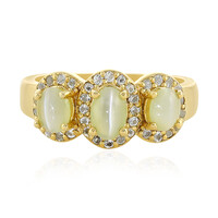 Chrysoberyll-Katzenauge-Silberring