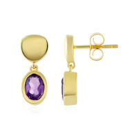 Sambia-Amethyst-Silberohrringe