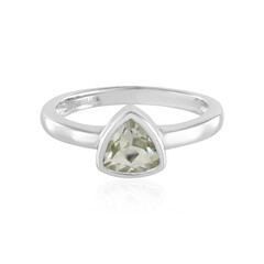 Grüner Amethyst-Silberring