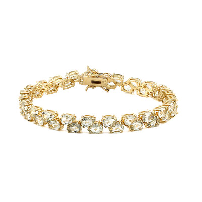 Grüner Amethyst-Silberarmband