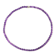 Sibirischer Amethyst-Silbercollier