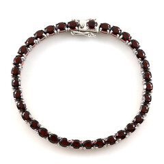 Mosambik-Granat-Silberarmband