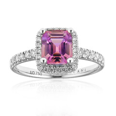 Pinkfarbener Diaspor-Goldring (AMAYANI)