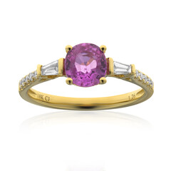 Pinkfarbener Saphir-Goldring (CIRARI)