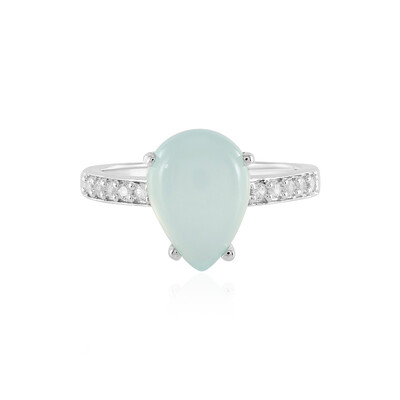 Aqua-Chalzedon-Silberring