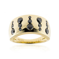 Schwarzer Brillant-Goldring (de Melo)