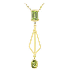 Peridot-Silberhalskette