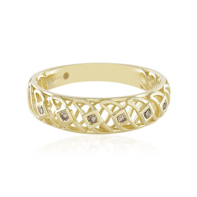 I2 Champagner-Diamant-Goldring (Ornaments by de Melo)