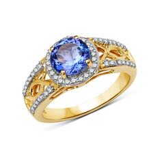 AAA-Tansanit-Goldring (AMAYANI)