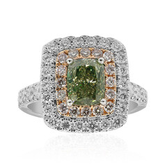 Grüner SI1 Brillant-Goldring (CIRARI)