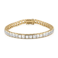 Weißer Topas-Silberarmband