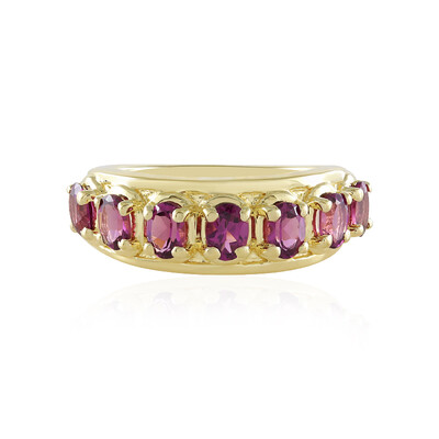 Magenta-Granat-Silberring