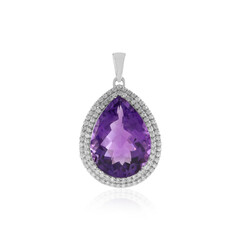 Sambia-Amethyst-Silberanhänger