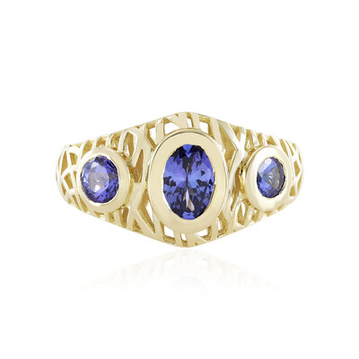AAA-Tansanit-Goldring (Ornaments by de Melo)