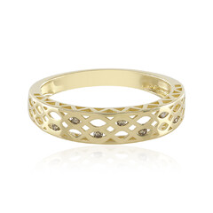 I2 Champagner-Diamant-Goldring (Ornaments by de Melo)