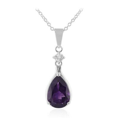Sambia-Amethyst-Silberhalskette