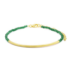 Grüner Achat-Silberarmband