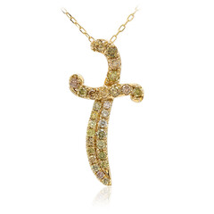 SI2 Fancy-Brillant-Goldhalskette (CIRARI)