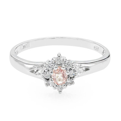Padparadscha-Saphir-Silberring