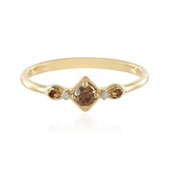I2 Schokoladen-Brillant-Goldring