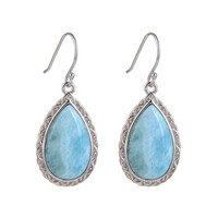 Larimar-Silberohrringe