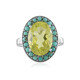 Ouro Verde-Quarz-Silberring