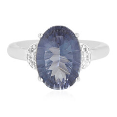 Blauer Mystik-Quarz-Silberring