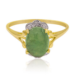 Edelgrüner Jadeit-Goldring