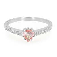 Padparadscha-Saphir-Silberring