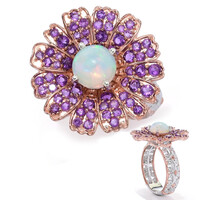 Welo-Opal-Silberring (Gems en Vogue)