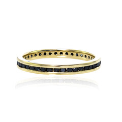 Schwarzer Diamant-Goldring