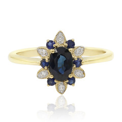 Blauer Saphir-Goldring