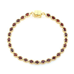 Mosambik-Granat-Silberarmband