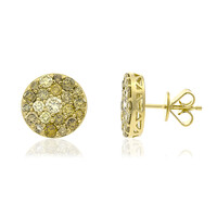 SI2 Fancy-Diamant-Goldohrringe (CIRARI)