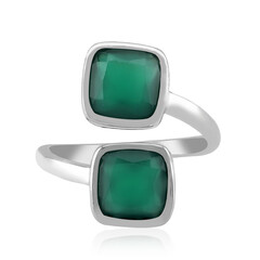 Grüner Onyx-Silberring