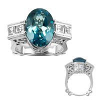 Londonblauer Topas-Silberring (Dallas Prince Designs)