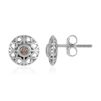 I2 Champagner-Brillant-Goldohrringe (Ornaments by de Melo)