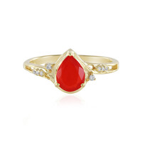 Äthiopischer Roter Opal-Silberring